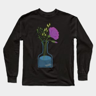 Colorful flowers in a little vase Long Sleeve T-Shirt